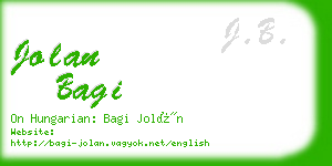 jolan bagi business card